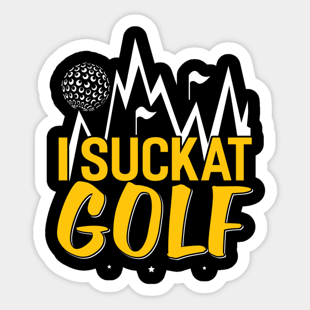 I Suck At Golf Sticker by Tee__Dot